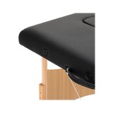 Stół do masażu składany Balance Wood 2-częściowy czarny