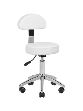 Krzesło kosmetyczne do pedicure Basic 304P białe