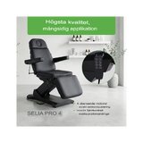 Fotel zabiegowy elektryczny - Selia PRO 4 - czarny
