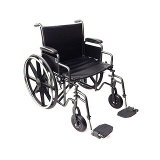 Wózek inwalidzki o szerokości 61 cm, wzmocniona rama – Nośność: 225 kg