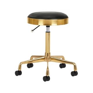 Taboret kosmetyczny H7 złoty czarny