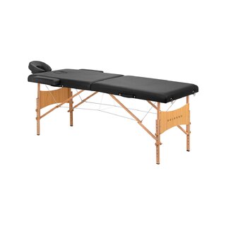 Stół do masażu Balance Lux składany drewniany 2-częściowy 190x70 czarny