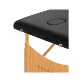Stół do masażu składany Balance Wood 2-częściowy czarny