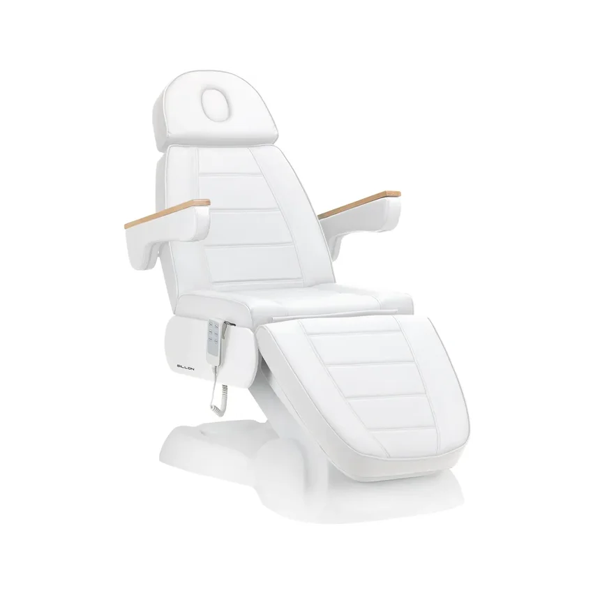 Fotel zabiegowy elektryczny SILLON Lux 273b 3 silniki biały
