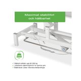 Stół do masażu Fortis 5 ERGO, sterowanie nożne elektryczne - jasnoszary