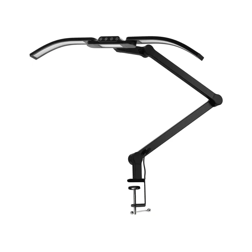 Lampa do manicure Glow L05 wygięta do blatu stołu, czarna