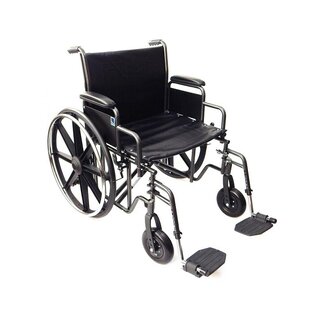 Wózek inwalidzki o szerokości 56 cm, wzmocniona rama – Nośność: 225 kg