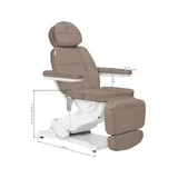 Fotel zabiegowy elektryczny SILLON CLASSIC 3 silniki - brązowy