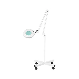 Lampa powiększająca LED lupa na kółkach S4 + stojak
