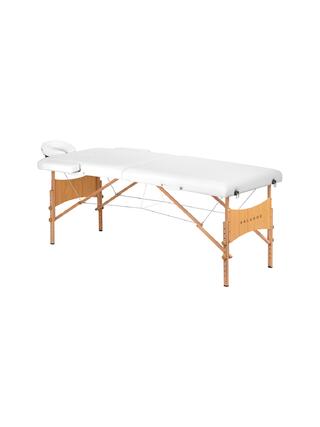 Stół do masażu Balance Lux składany drewniany 2-częściowy 190x70 biały