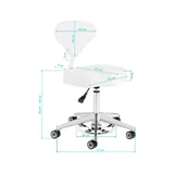 Ergonomiczny fotel roboczy - Azzurro 156f - śnieżnobiały