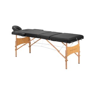 Stół do masażu Balance Lux składany drewniany 3-częściowy 190x70 czarny